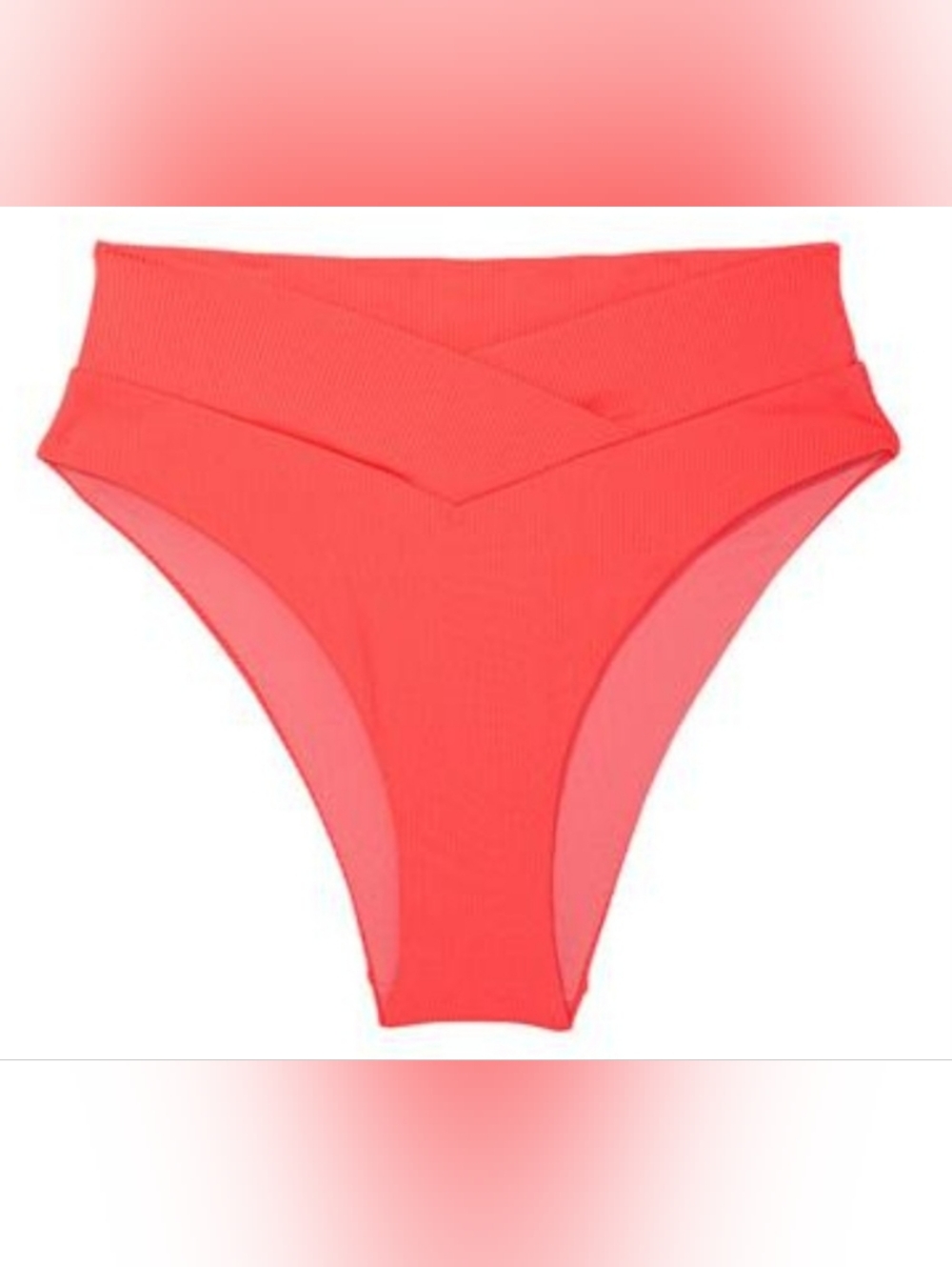 S M VS Swim High Waist Crossband Cheeky Bikini Bottom Tropical Island Getaway